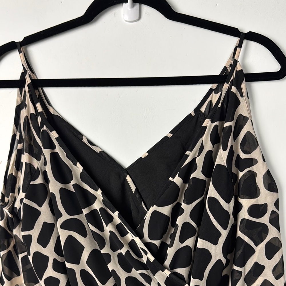 Bar III Animal Print Peek a Boo Sleeve Maxi NWT SZ S self tie Party Cocktails - Picture 11 of 12